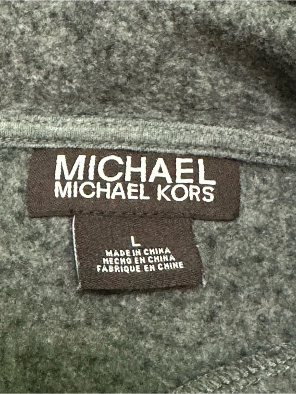 Michael Kors  Unisex Grey Hoodie  MK Logo L